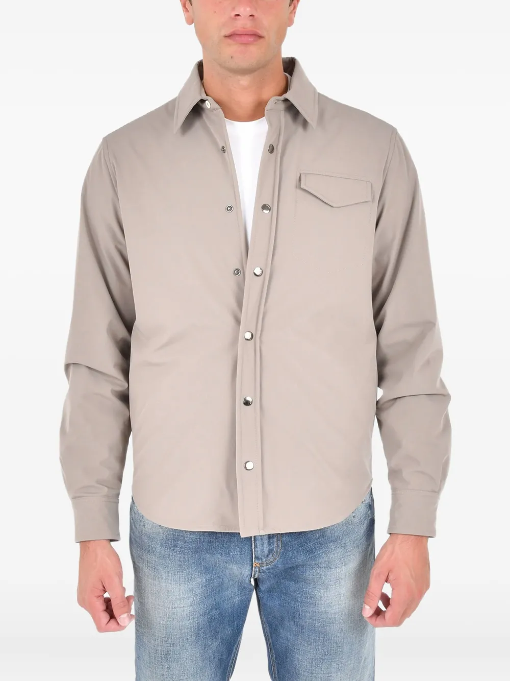 Drumohr front-pocket overshirt | 뉴트럴 | Image 1
