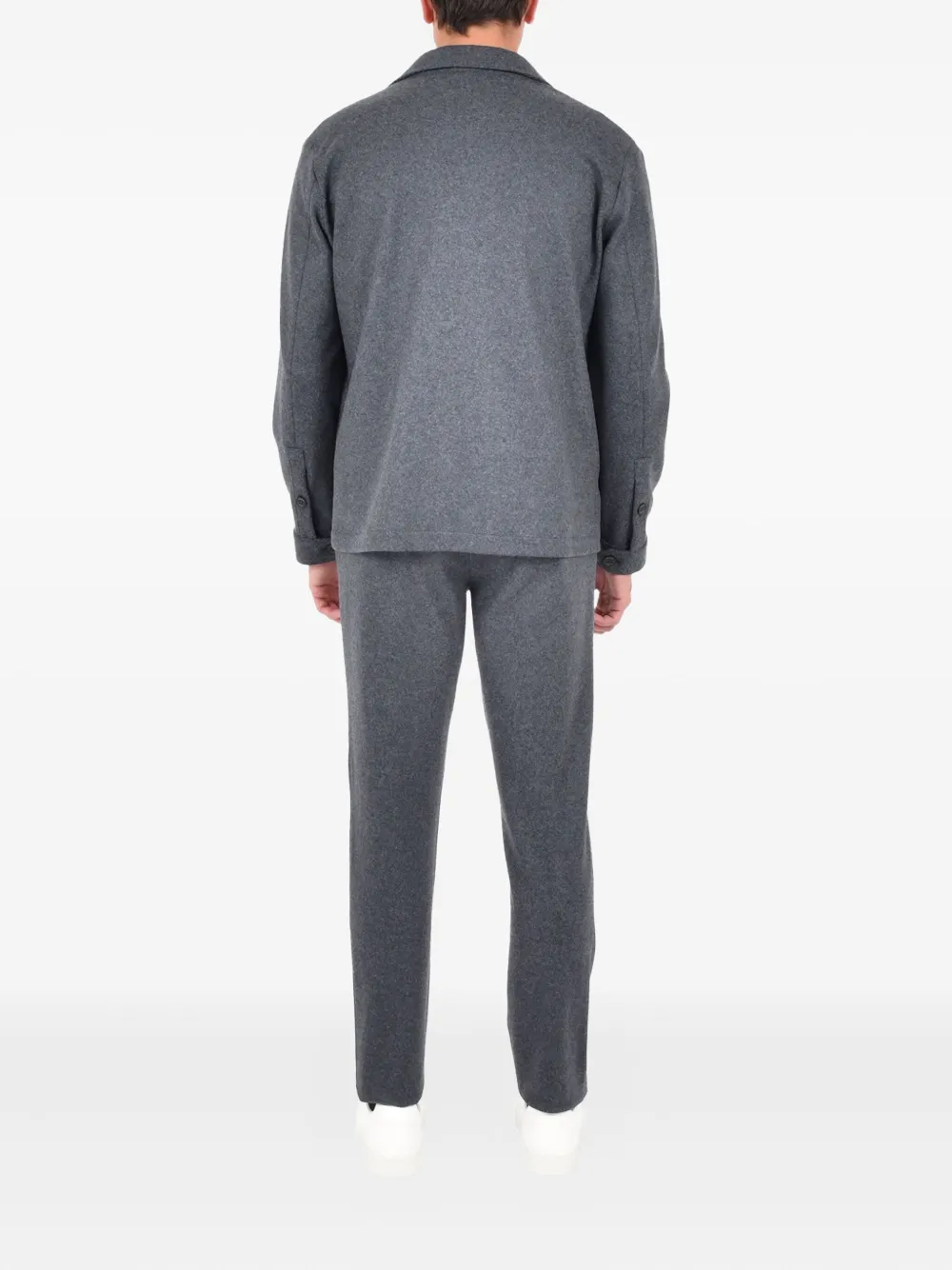 Drumohr Overhemd met zak met knopen Grijs