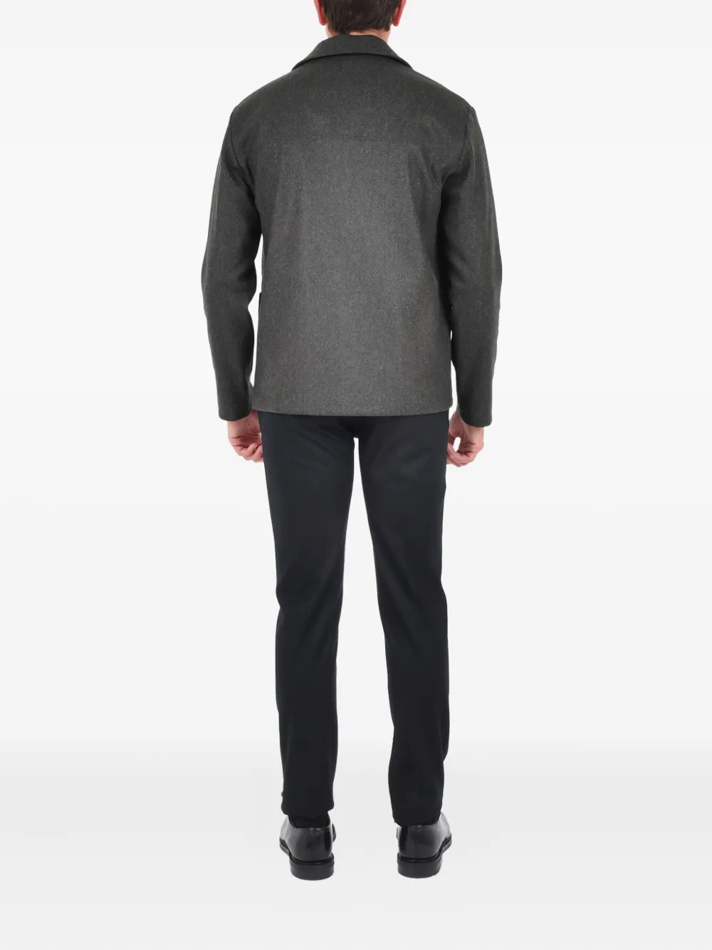 Drumohr Buttoned Patch-pocket Overshirt In Green