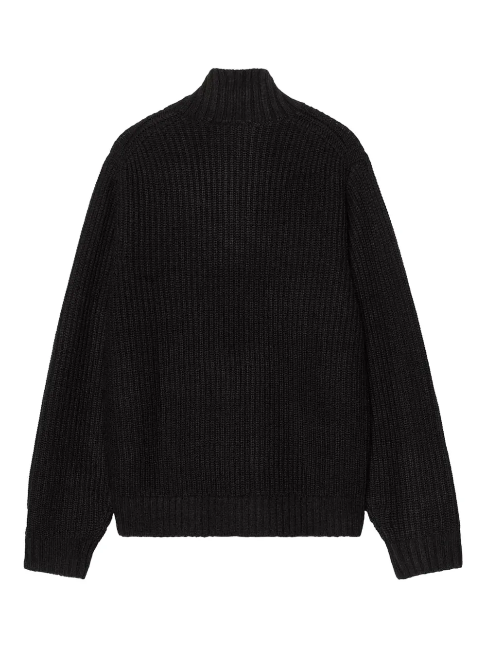 Carhartt Wool Blend Half-zip Sweater In Black