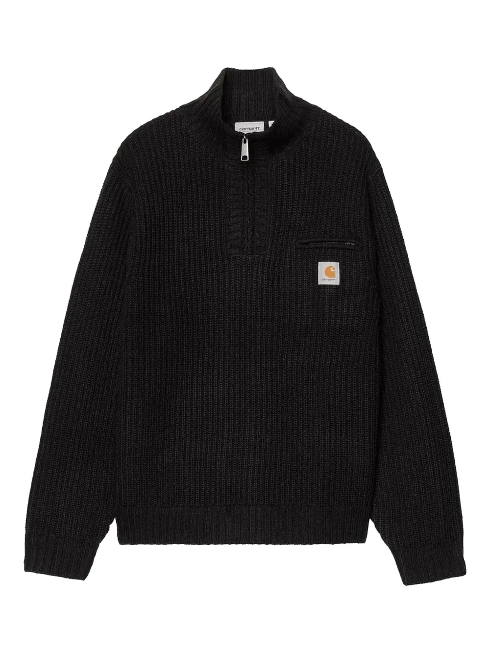 Carhartt WIP Detroit half-zip sweater | Black | Image 1