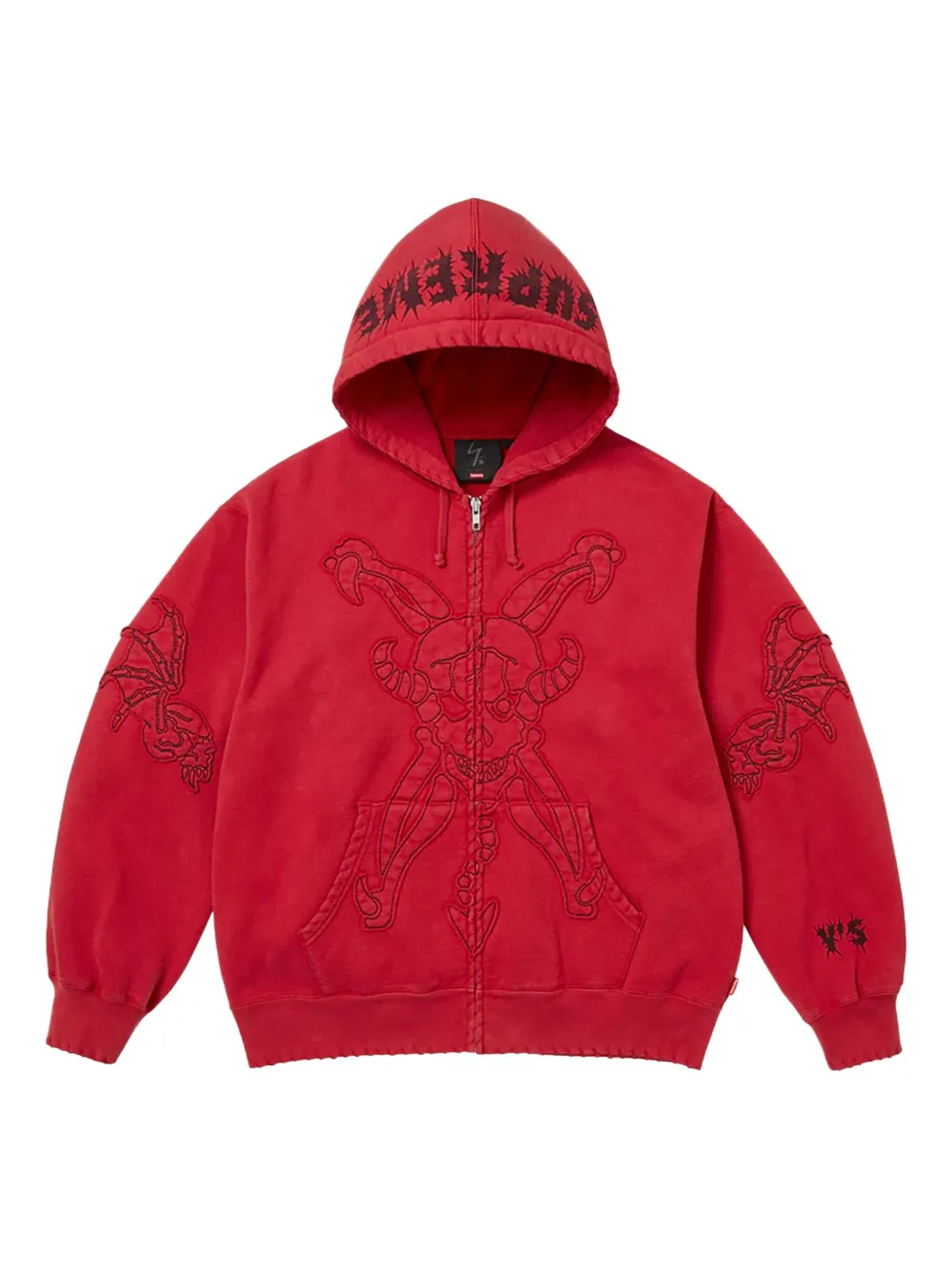 Supreme hoodie con cierre en colaboración con Y's | rojo | Image 1