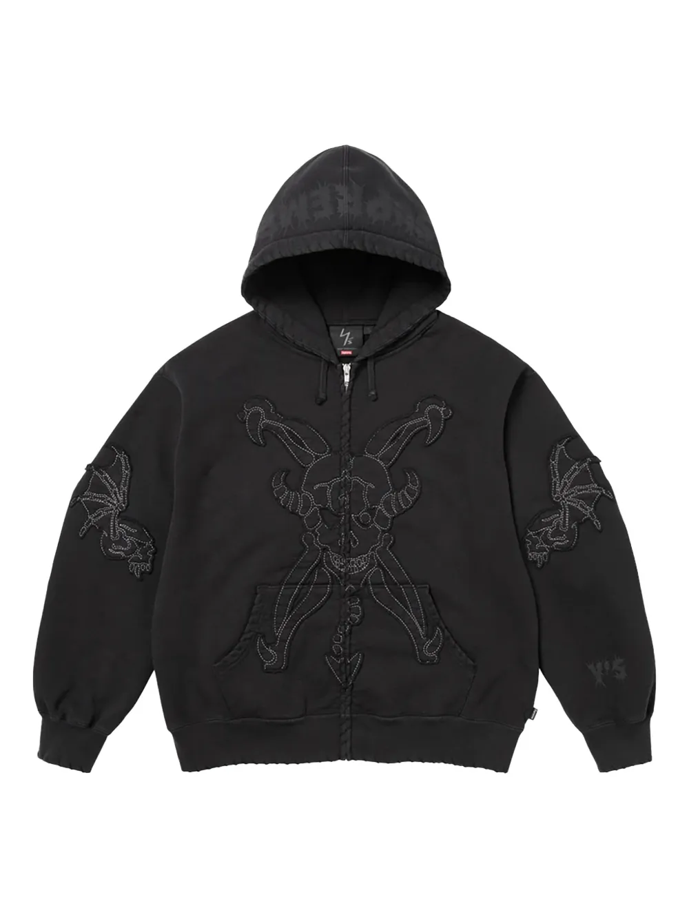 Supreme x Yohji Yamamoto zip-up hoodie | Black | Image 1