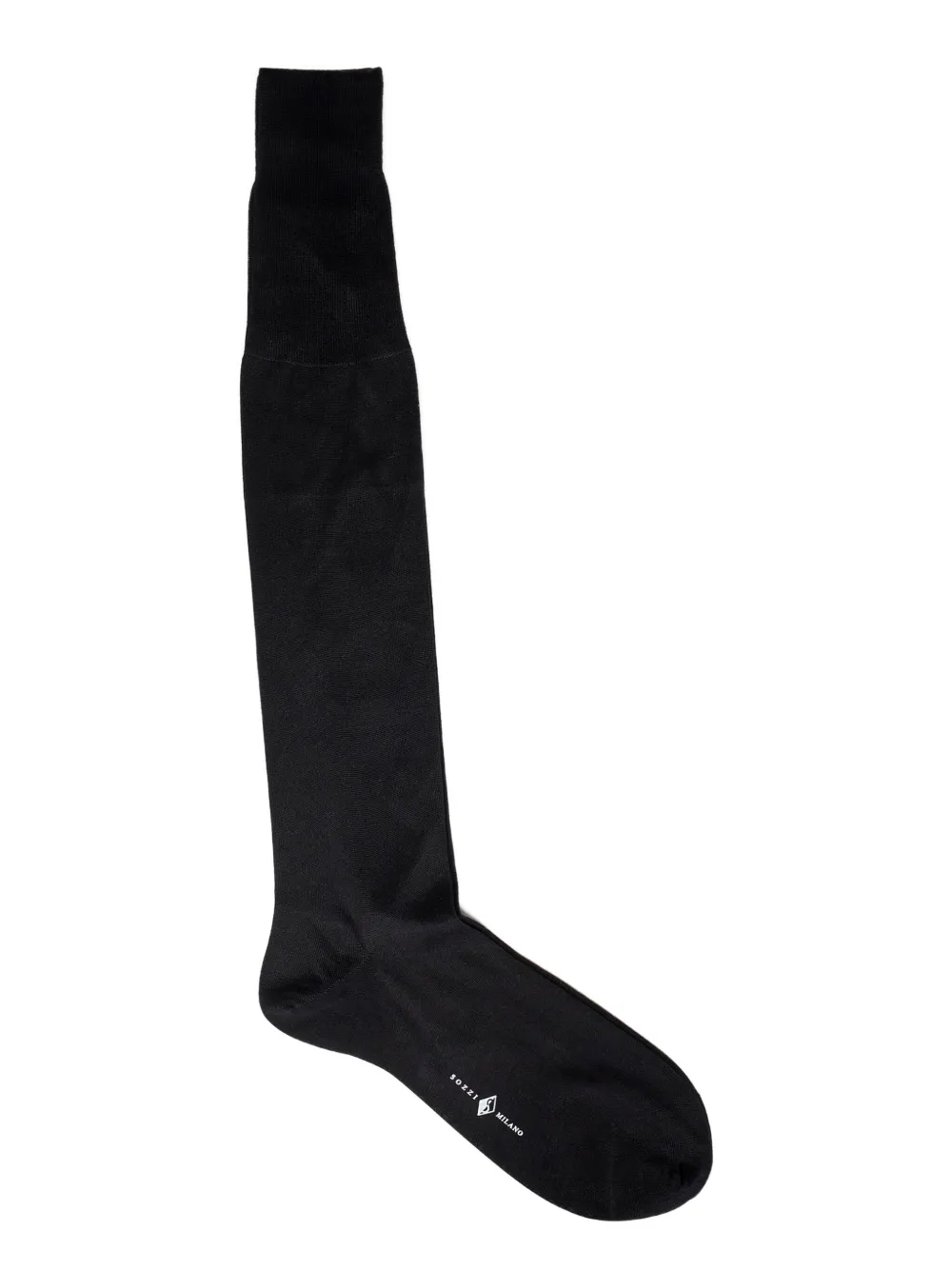 Sozzi Milano X Michele Franzese Jacquard-logo Silk Socks In Black