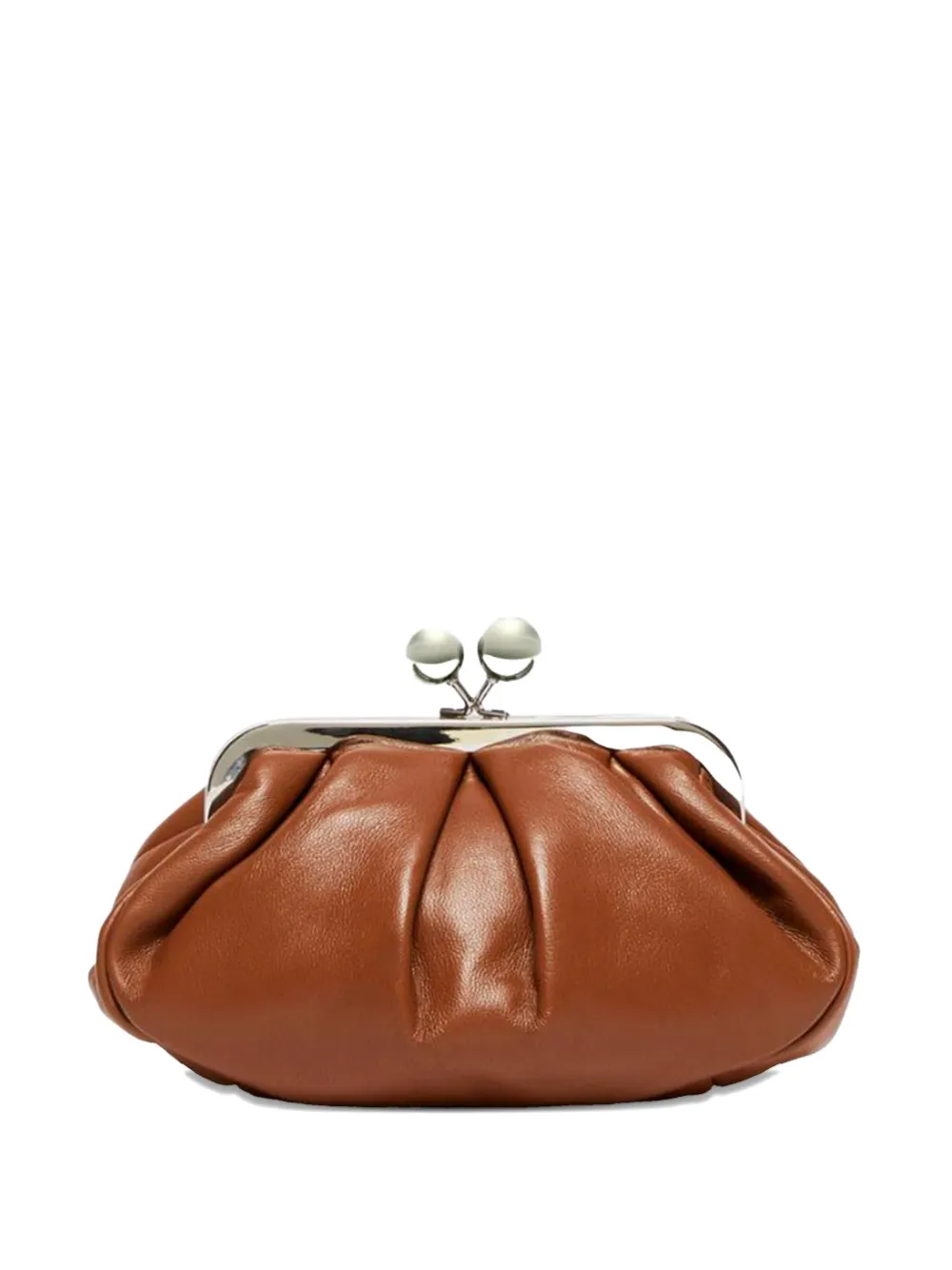 Max Mara レザー クラッチバッグ - ブラウン Max Mara レザー クラッチバッグ - ブラウン