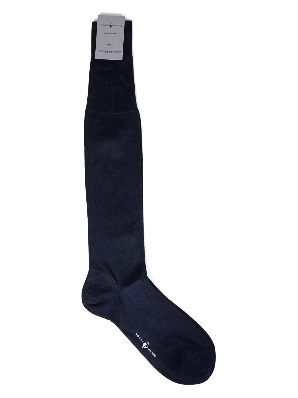 Sozzi Milano calcetines con logo en jacquard en colaboración con Michele Franzese | azul | Image 1