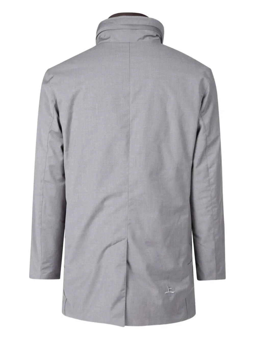 On The Bund High-collar Padded Coat In Gray