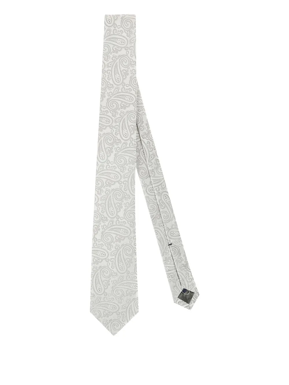 Errico Formicola paisley-pattern silk tie | White | Image 1