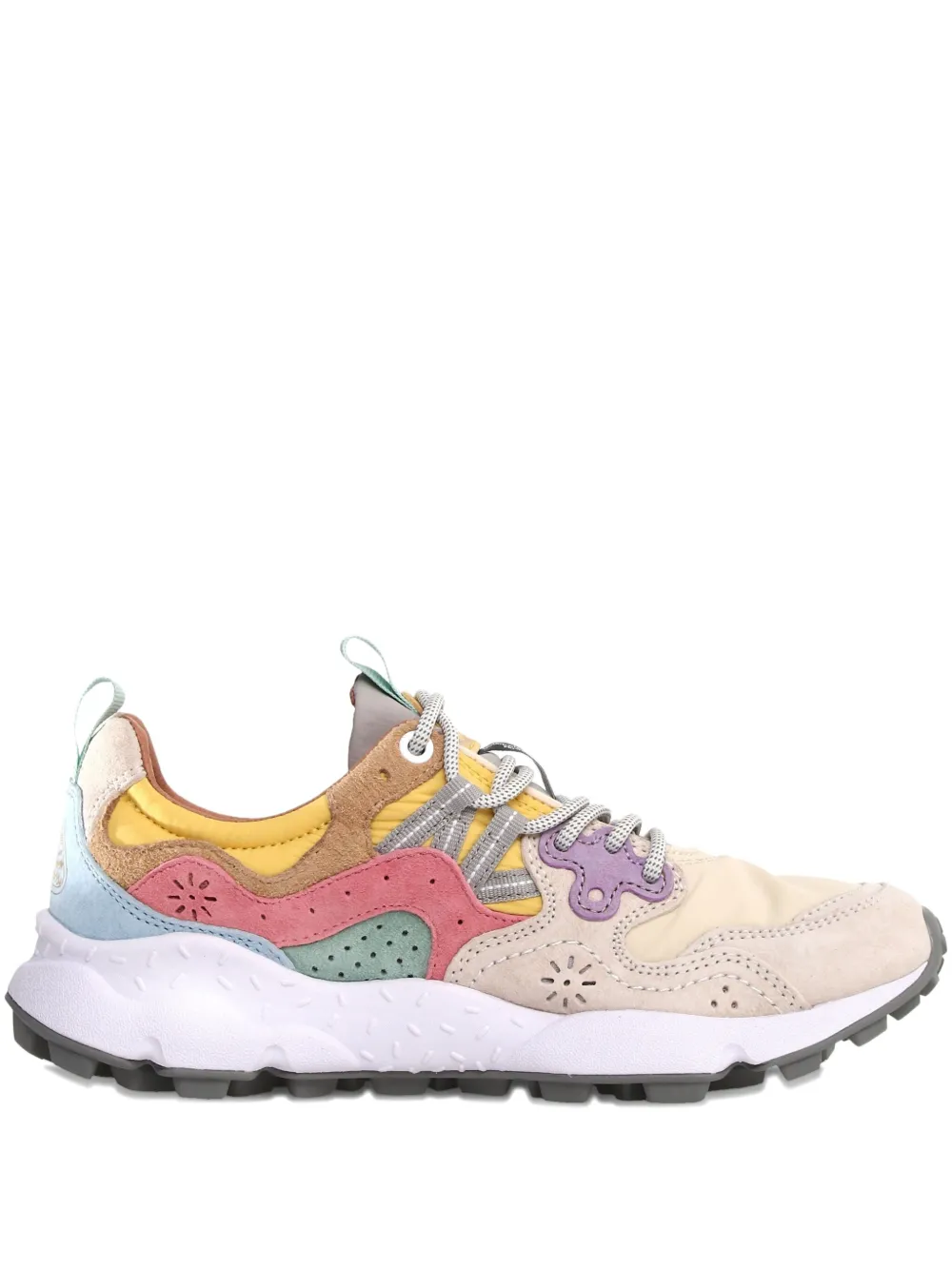 FLOWER MOUNTAIN Yamano 3 suède sneakers met vlakken Roze