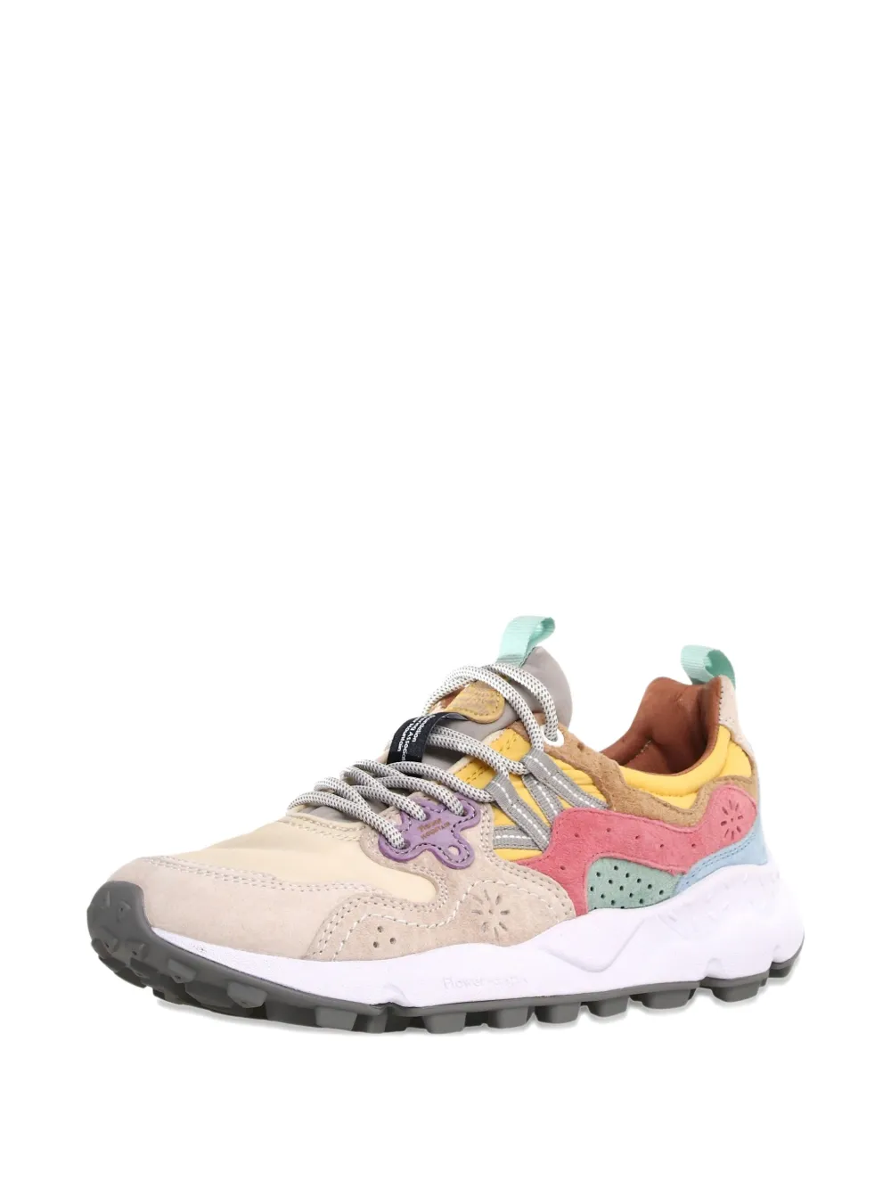 FLOWER MOUNTAIN Yamano 3 suède sneakers met vlakken Roze