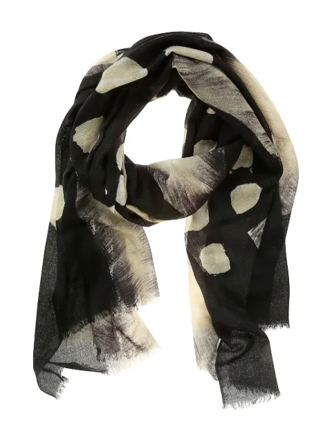 Alpha Industries abstract-print frayed-edge scarf