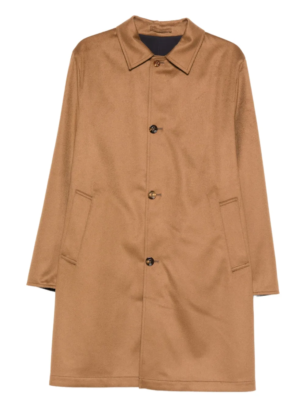Kired button-fastening cashmere reversible coat | Brown | Image 1