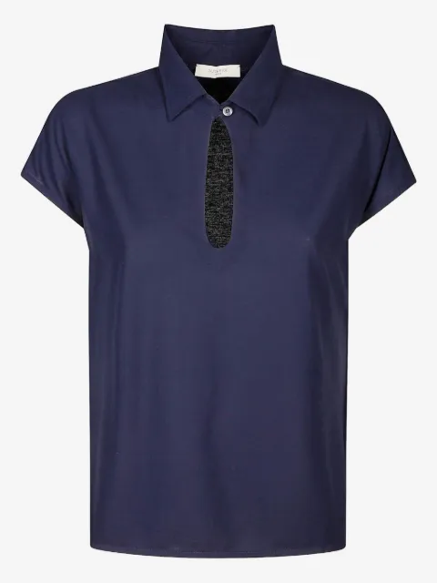 Zanone playera tipo polo con abertura
