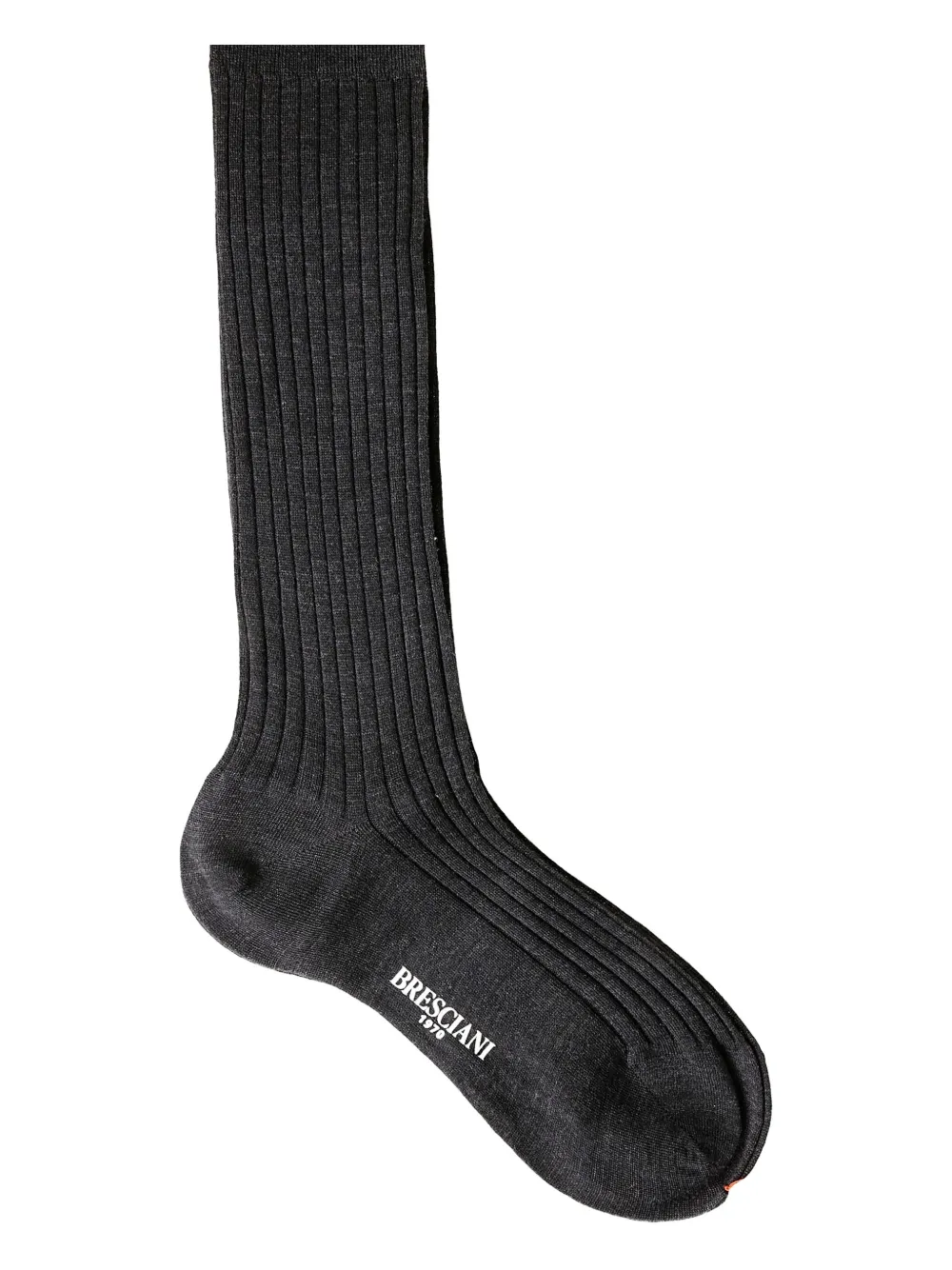 Bresciani Ribbed Wool Blend Socks In Black