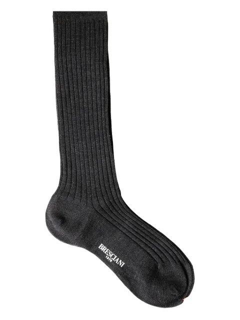 Bresciani ribbed wool blend socks