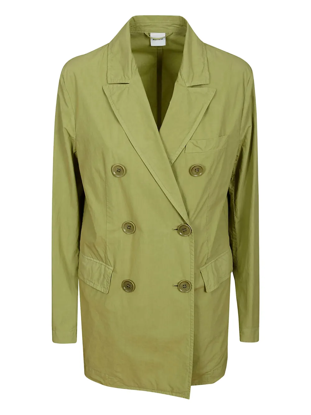 Aspesi Double-breasted Flap-pocket Suit In Green