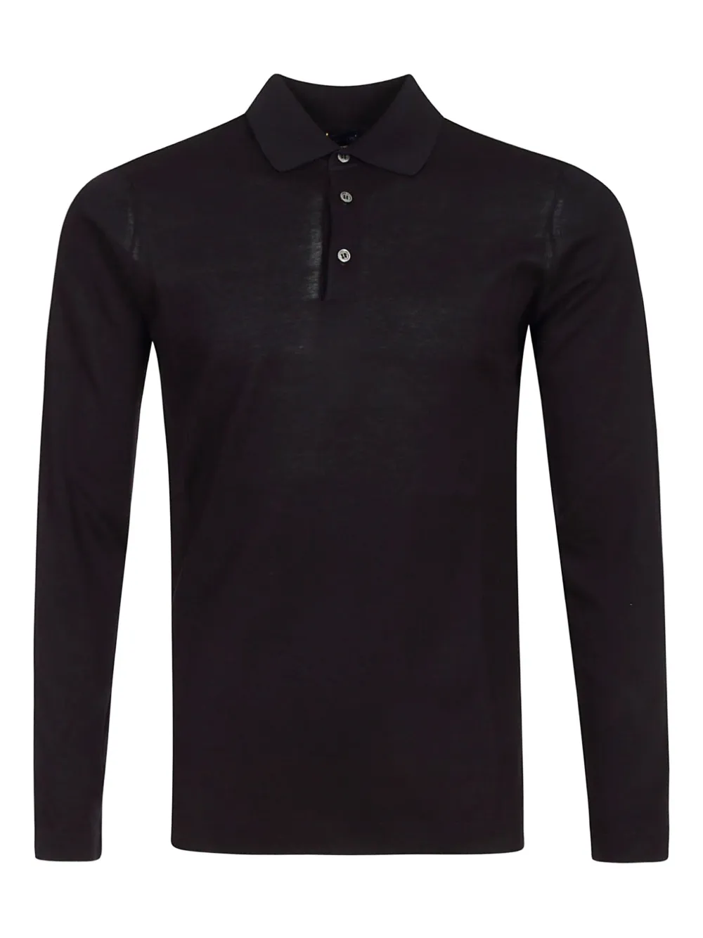 Alpha Industries long-sleeve three-button polo shirt | Blue | Image 1