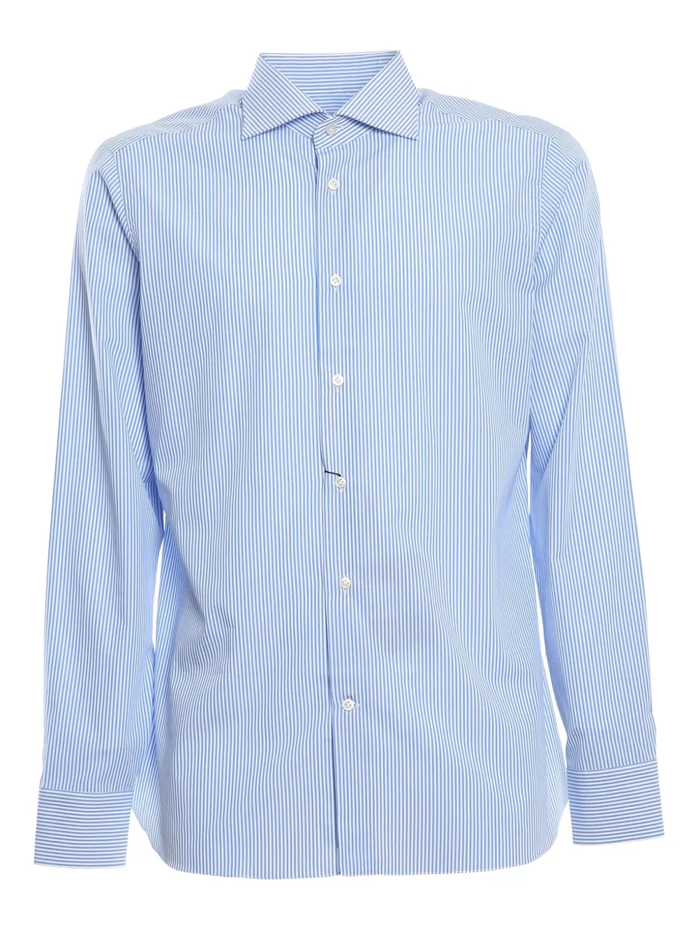 BORRIELLO NAPOLI striped cotton shirt | Blue | Image 1