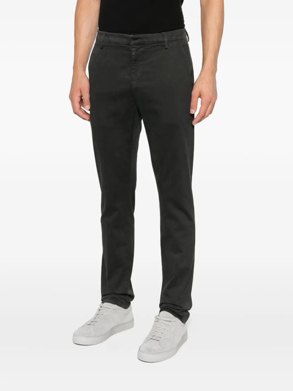 DONDUP Broek met riemlussen Grijs