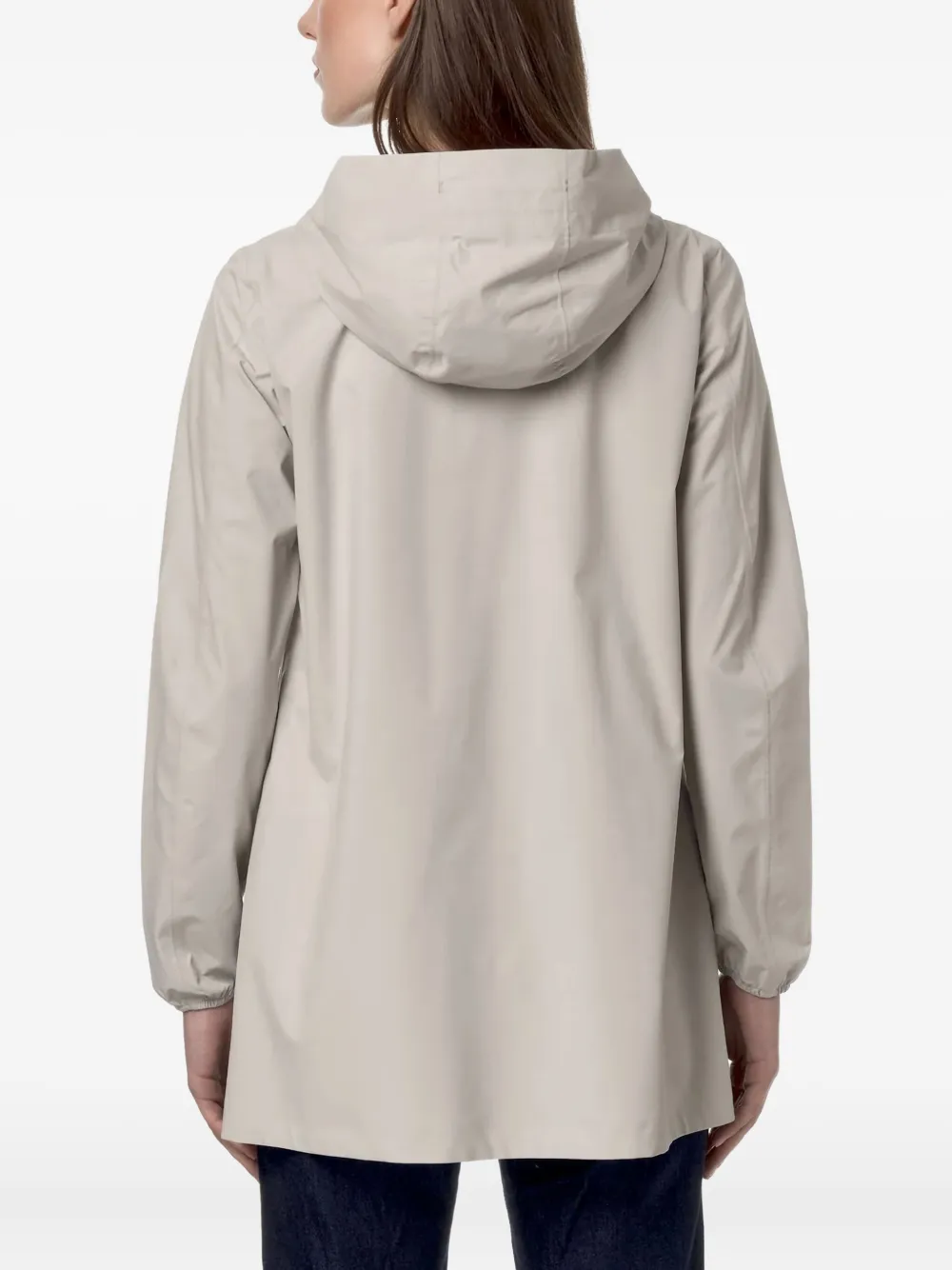 K-way Logo-patch Hooded Jacket In Neutral
