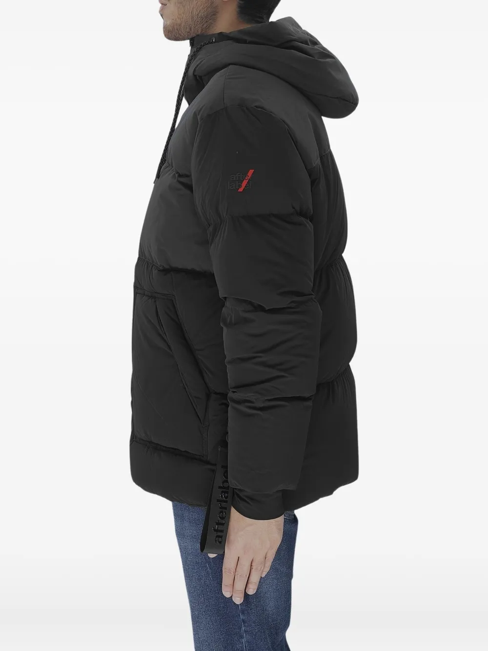AFTER LABEL Donsjack met capuchon Zwart