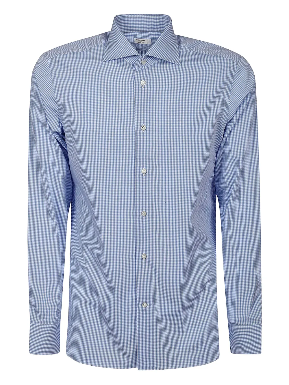 BORRIELLO NAPOLI gingham-check cotton shirt | Blue | Image 1