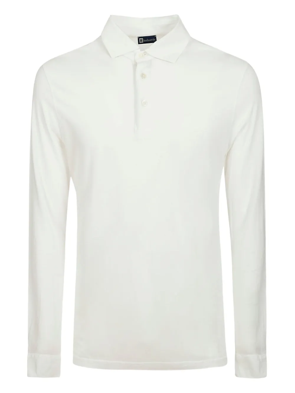 Alpha Industries three-button long-sleeve polo shirt | White | Image 1