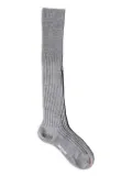 Bresciani ribbed wool socks - Grey