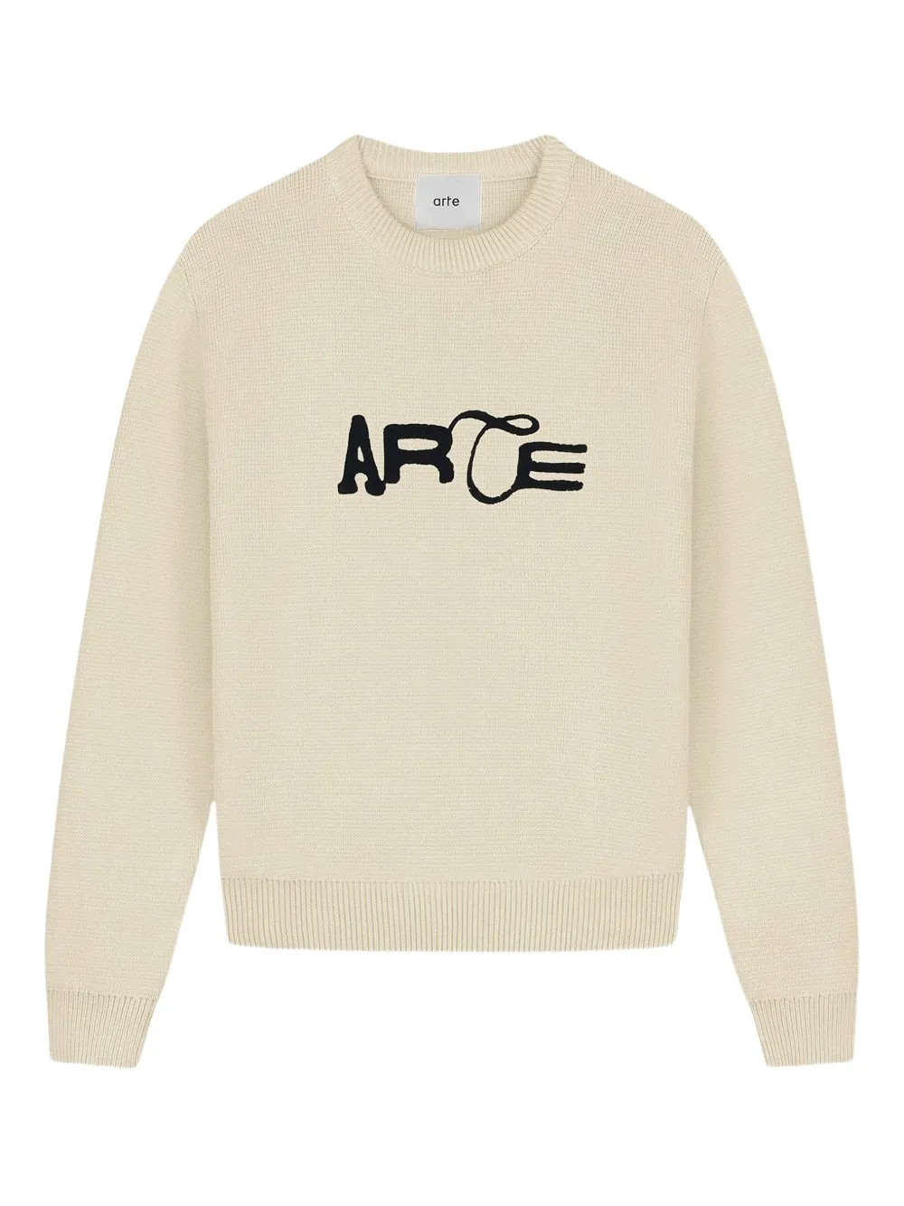 Arte Antwerp logo-embroidered ribbed sweater | Neutrals | Image 1