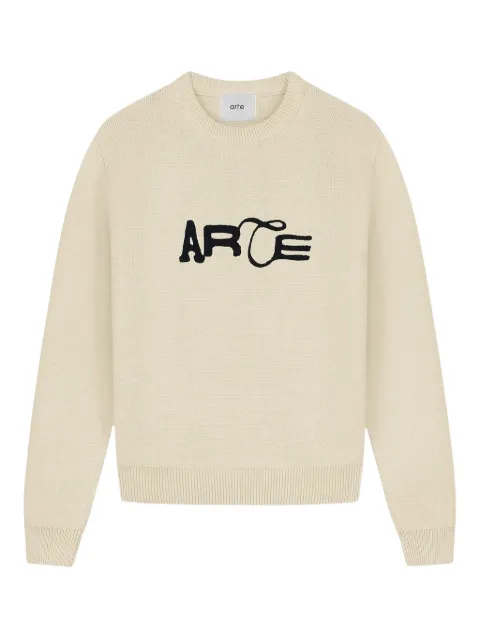 Arte Antwerp logo-embroidered ribbed sweater