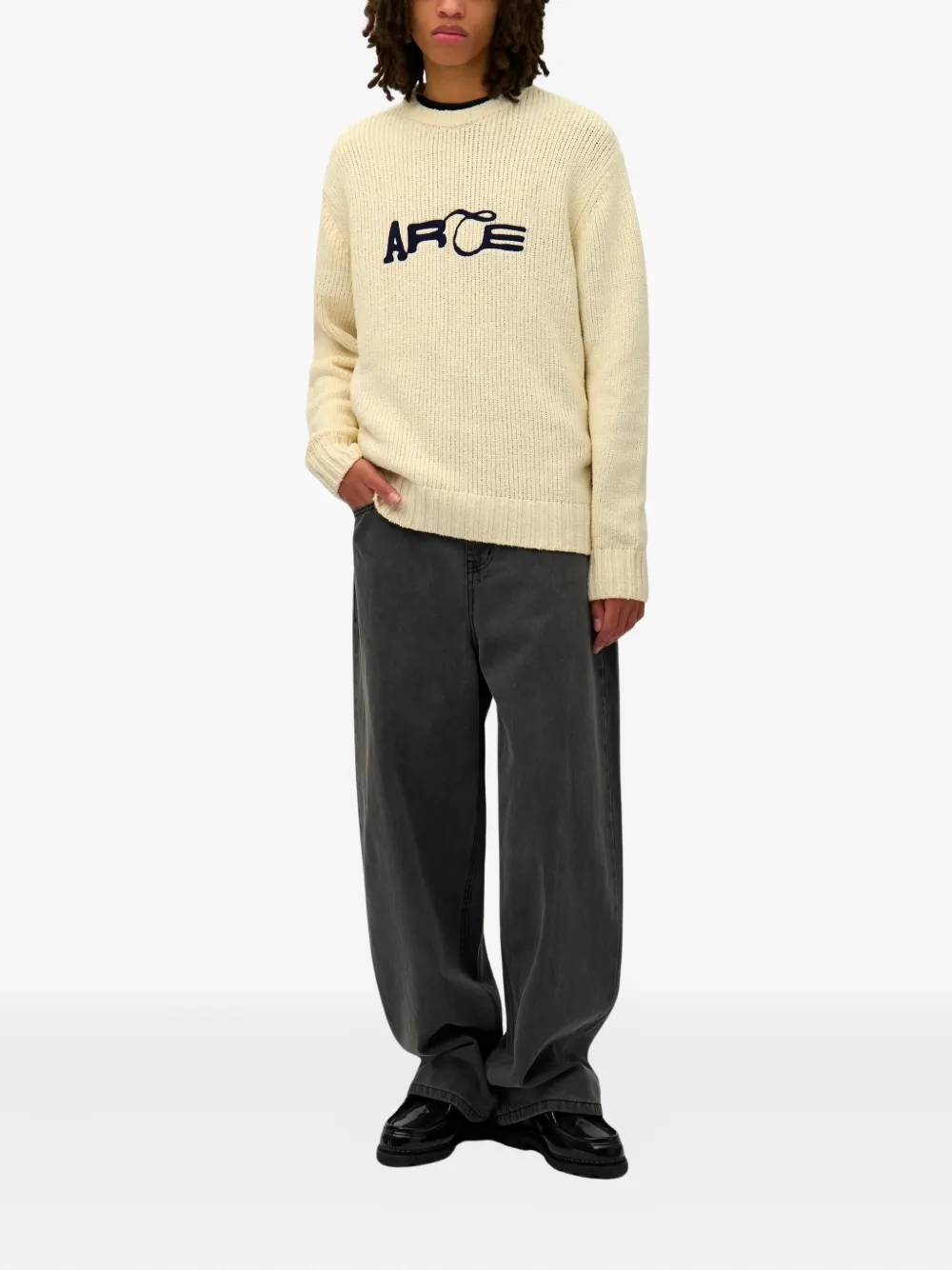 Arte Antwerp logo-embroidered ribbed sweater | Knitted Sweaters | Image 2