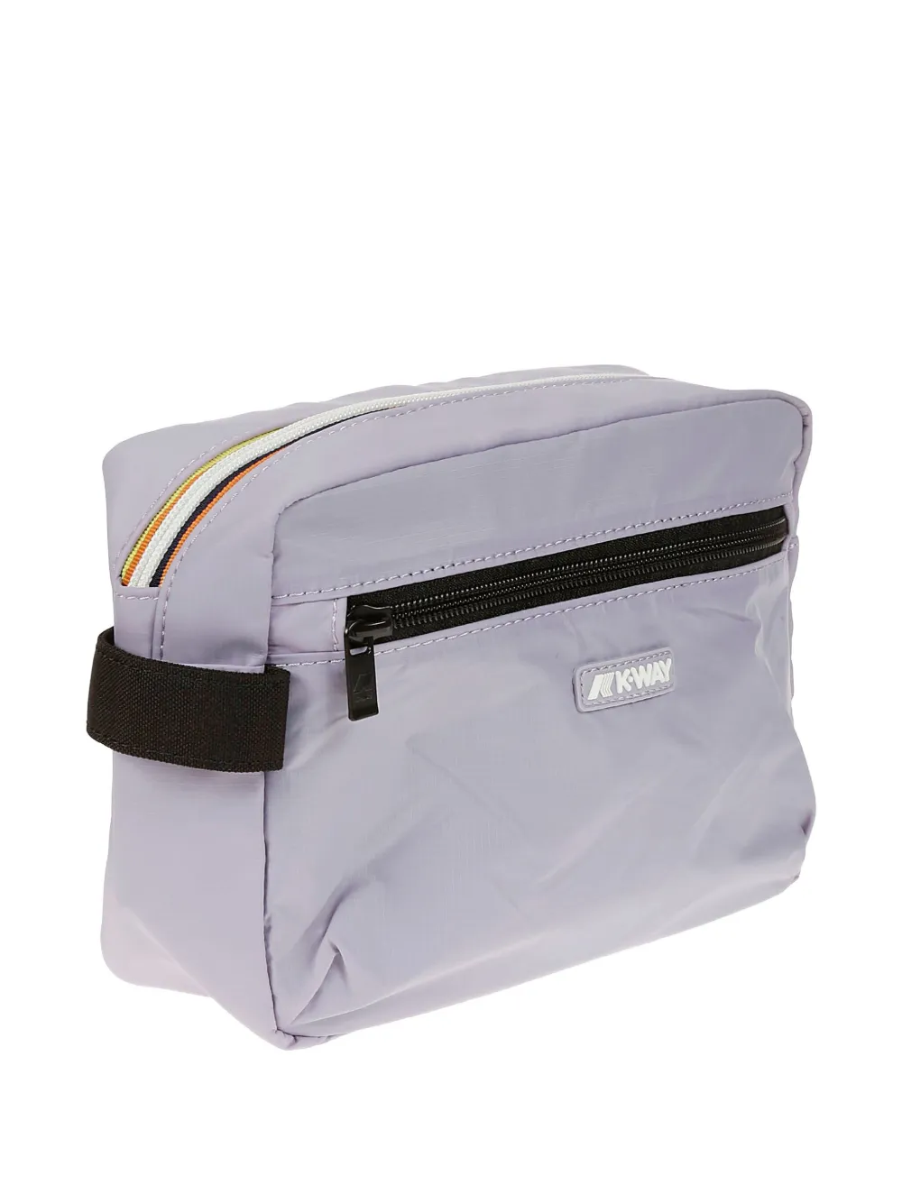 K-way Zip-closure Logo-patch Wash Bag In Purple