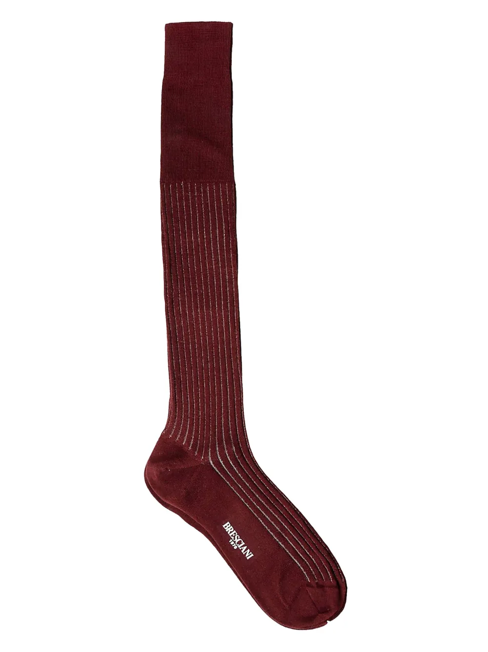 Bresciani ribbed metallic-detail socks | Red | Image 1