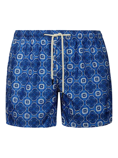 PENINSULA SWIMWEAR patterned drawstring-waist swim shorts