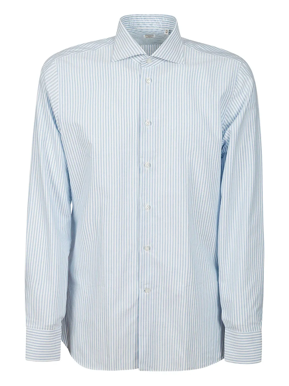 BORRIELLO NAPOLI striped-pattern cotton shirt | Blue | Image 1