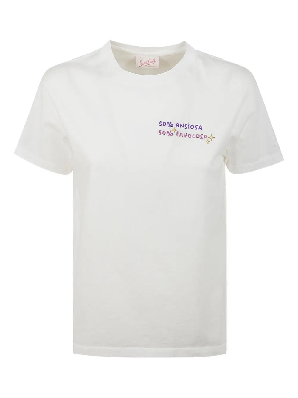 MC2 Saint Barth embroidered cotton T-shirt | White | Image 1