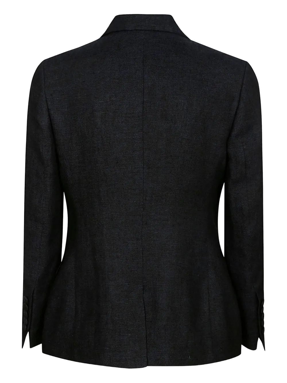  Saulina Double-breasted Flap-pocket Blazer - Blue 