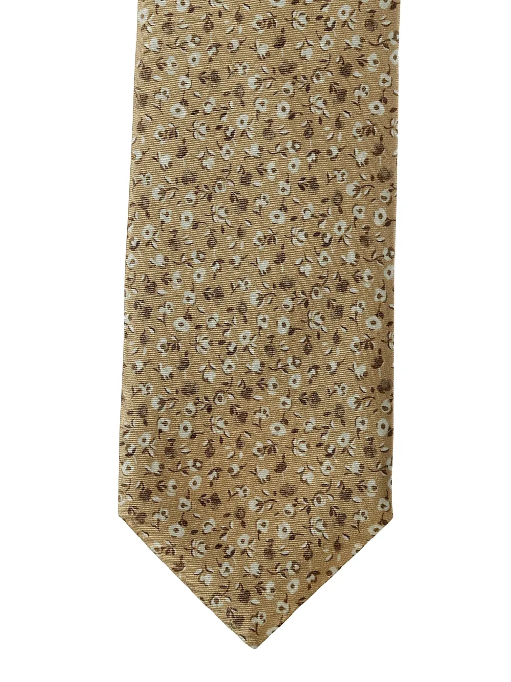 Ulturale floral-pattern silk tie - Beige