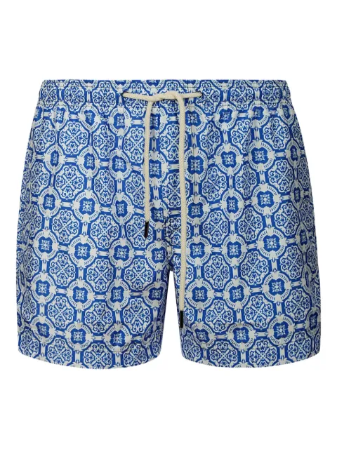 PENINSULA SWIMWEAR patterned drawstring swim shorts