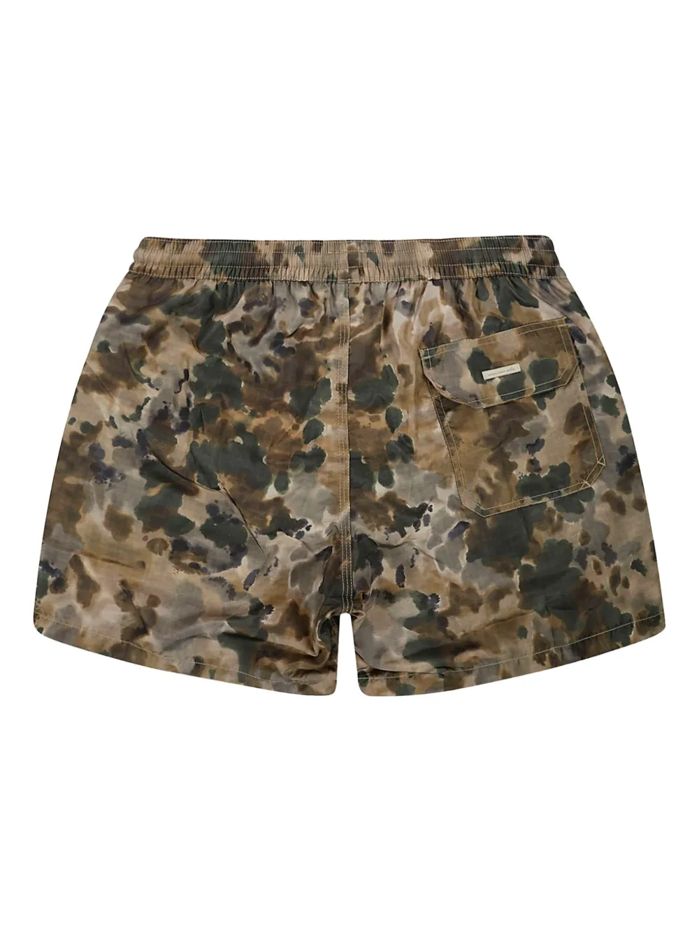 Massimo Alba Camouflage Drawstring Swim Shorts In Green