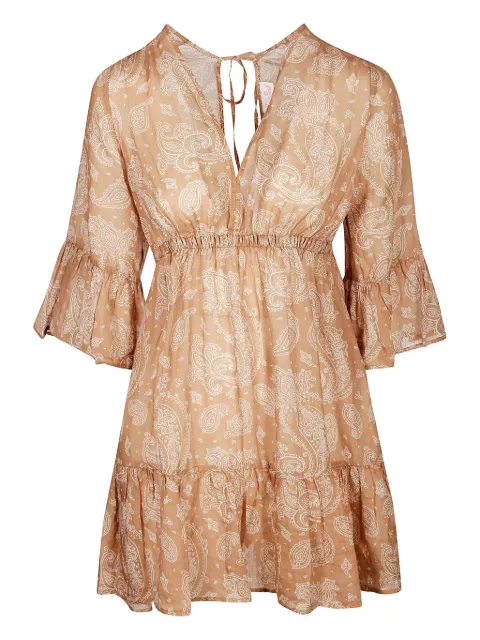 MC2 Saint Barth paisley-print ruffled dress