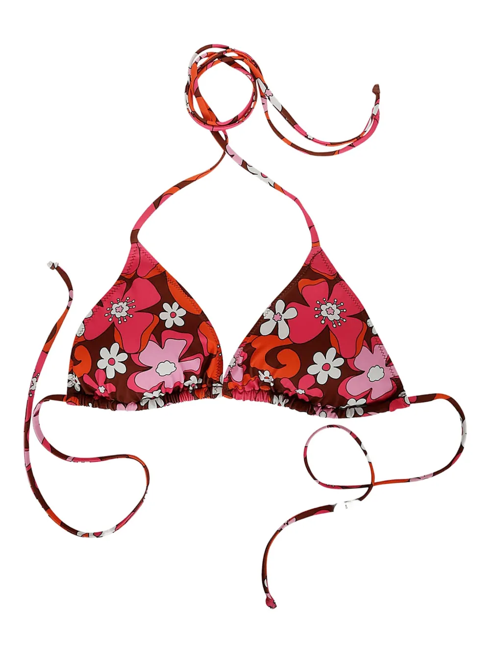 MC2 Saint Barth floral-print triangle bikini top | Pink | Image 1