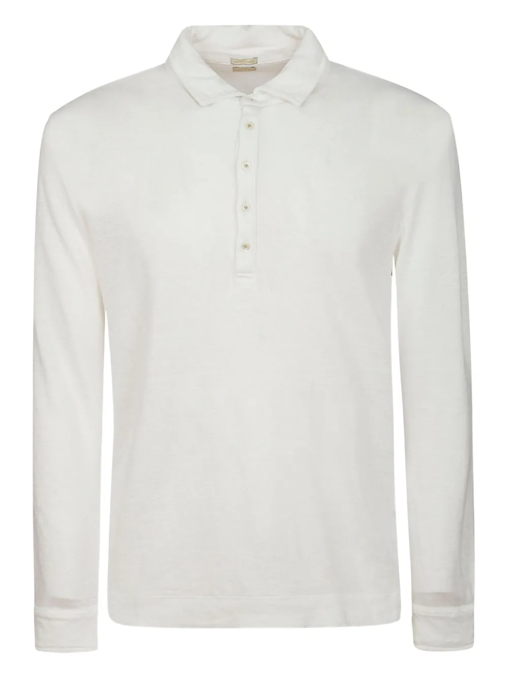 Massimo Alba long-sleeved button polo shirt | White | Image 1