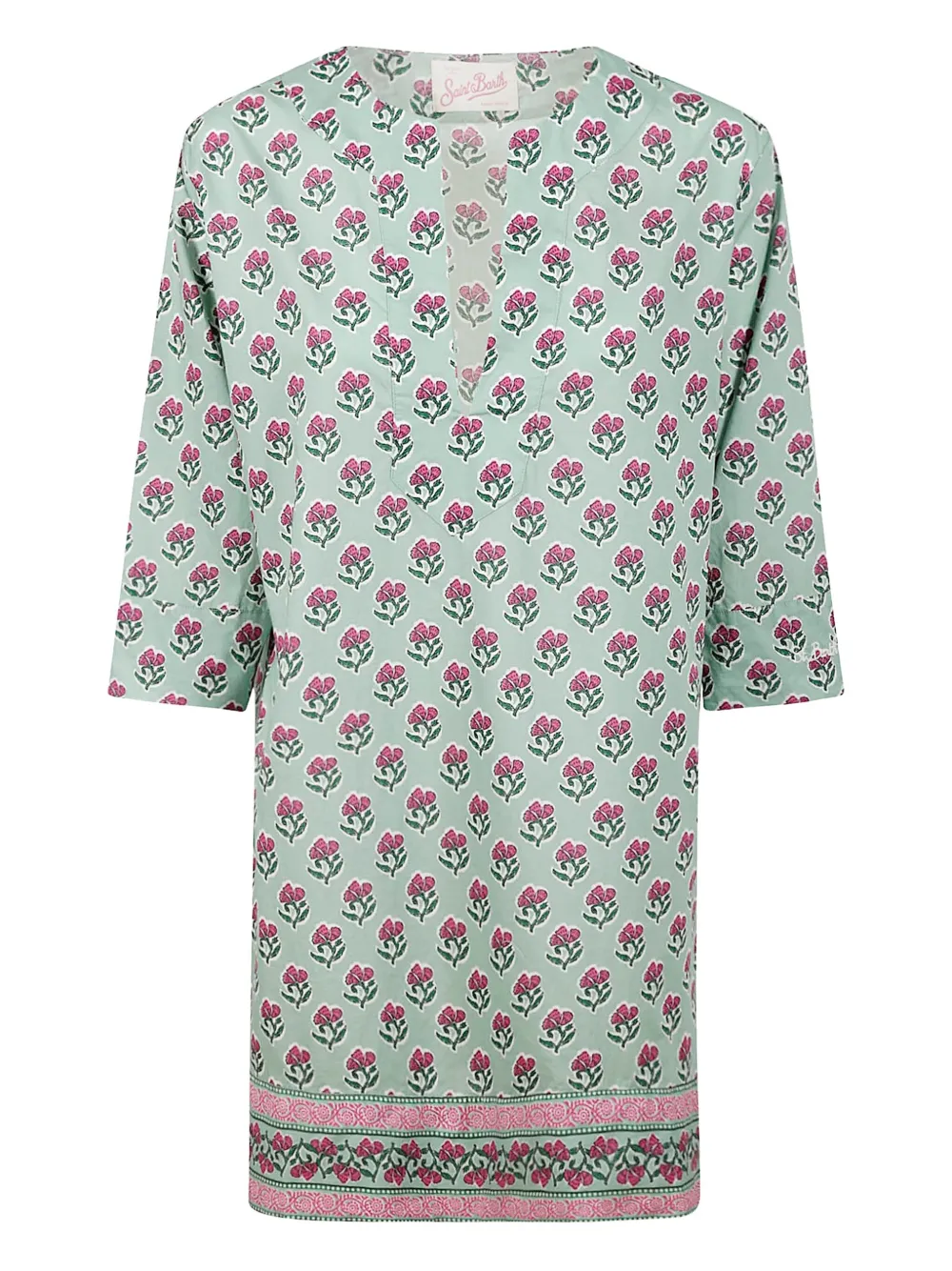 MC2 Saint Barth floral-print cotton dress | Green | Image 1