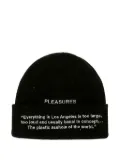 Pleasures logo-detail beanie hat - Black