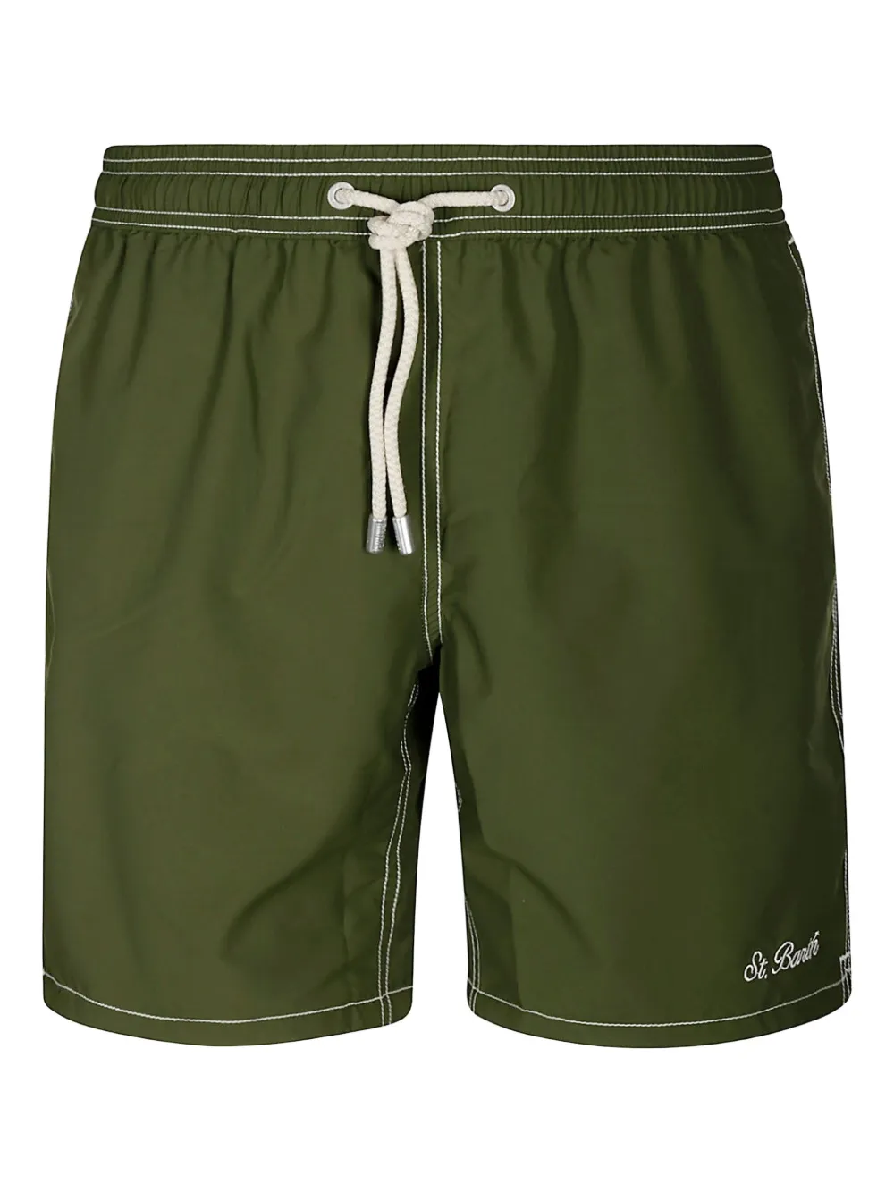 MC2 Saint Barth drawstring-fastening contrast-stitching swim trunks | Green | Image 1