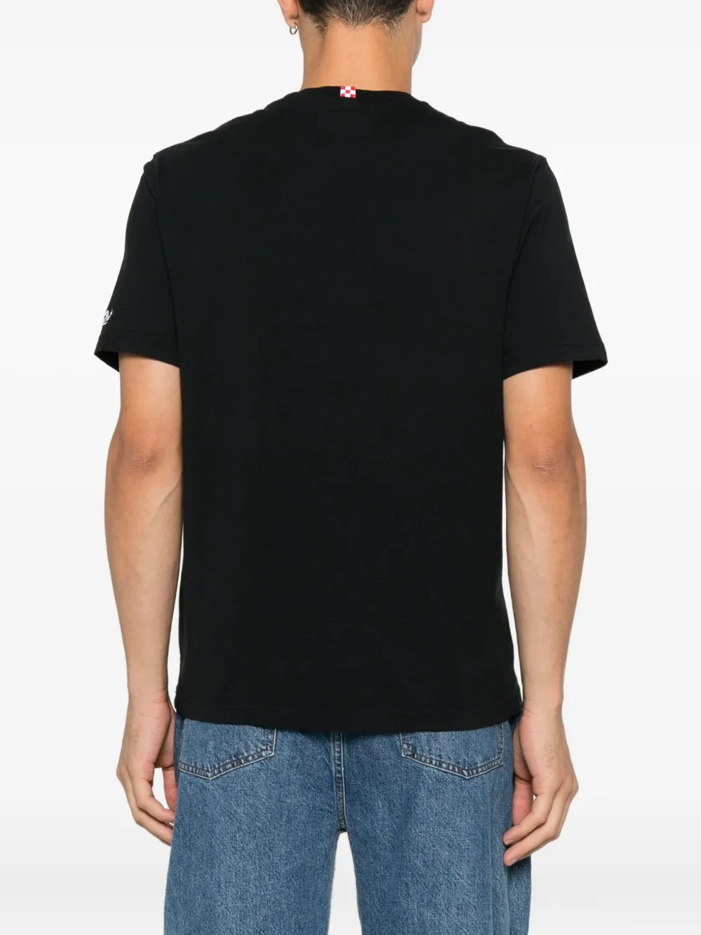 Mc2 Saint Barth Embroidered T-shirt In Black