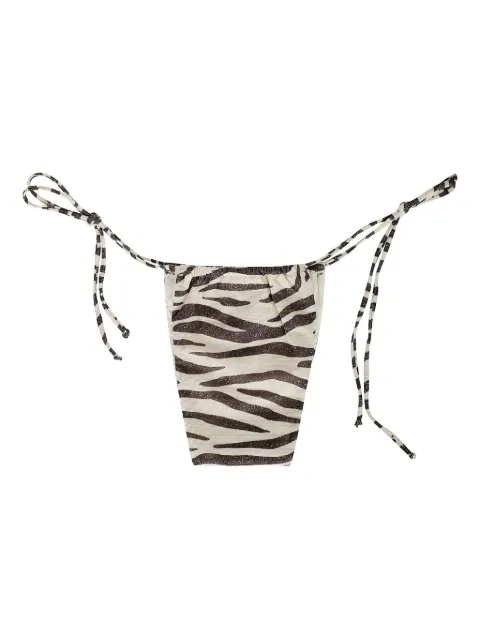 MC2 Saint Barth bikini bottom con estampado de cebra
