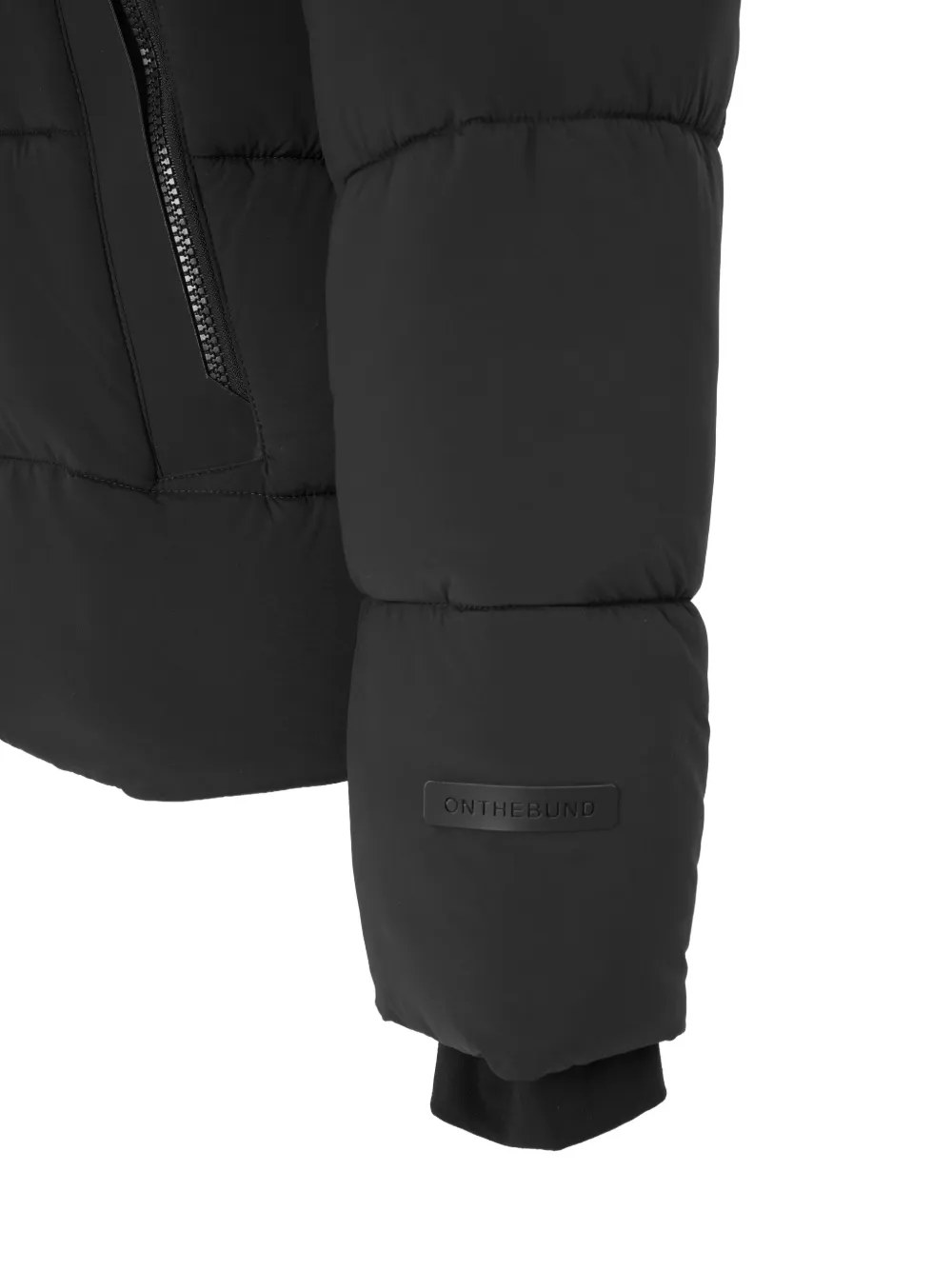 On The Bund Zip-up Padded Jacket In Black