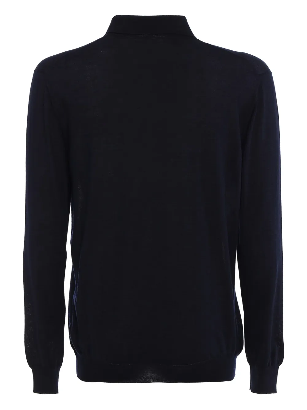 Malo button-closure long-sleeve polo shirt - Blauw